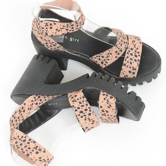Madden Girl Sohoo Platform Ankle Strap Lug Sole Sandal Cheetah Size 8 NEW - Picture 1 of 8